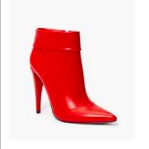 Shoe Dazzle Red Booties Size 7.5 US